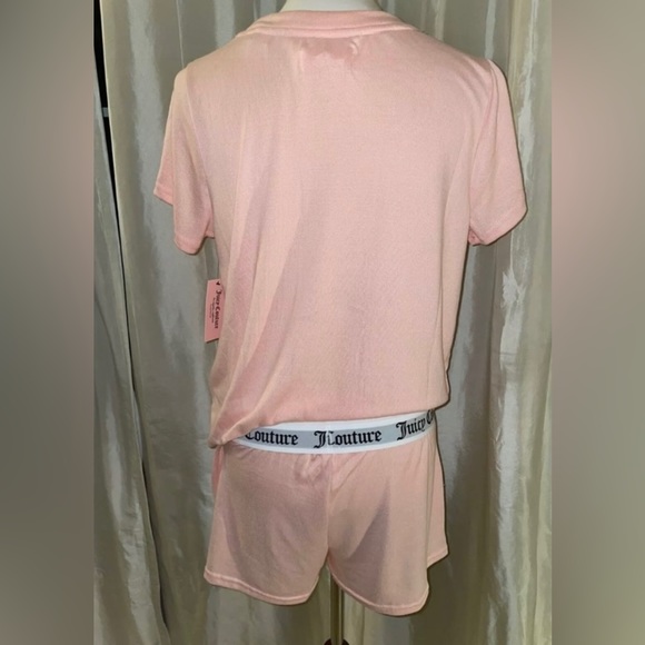 New! Juicy Couture Dreamy Pink/Black Logo PJ/Lounge Short Set Size L👑Final Price - Picture 6 of 15